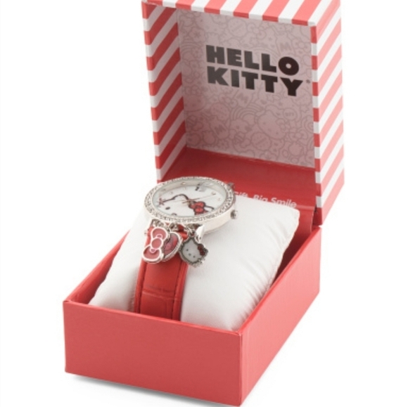 🔹️Hello Kitty 🔹️womens leather strap red watch by Sanrio⌚️ watch - Picture 3 of 4